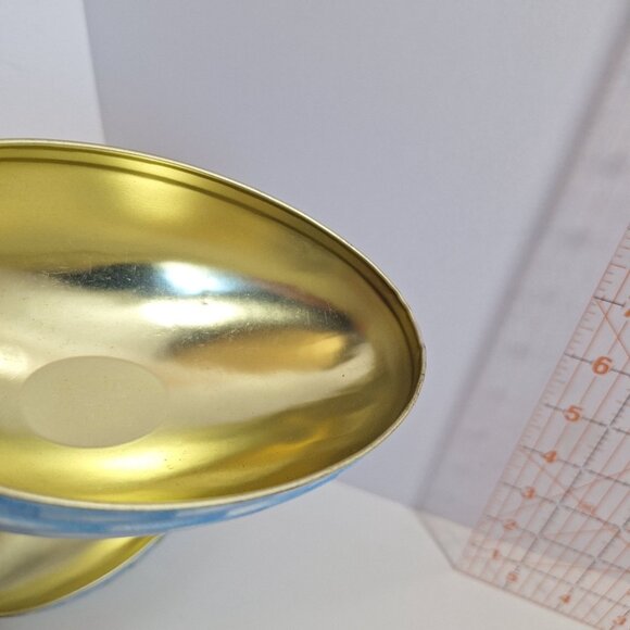 Dove Chocolate Decorative Floral Tin Egg Storage Box 5" Basketweave Litho - Picture 14 of 15